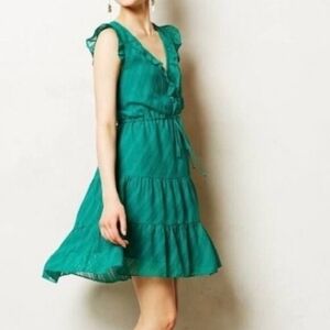 Anthropologie HD in Paris Tiered Swiss Dot Ruffle Dress